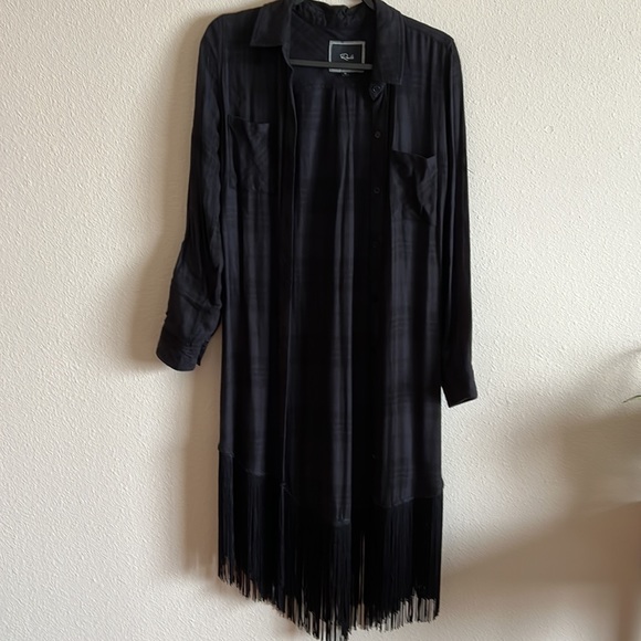 Rails fringe button down plaid shirt dress - Picture 4 of 8